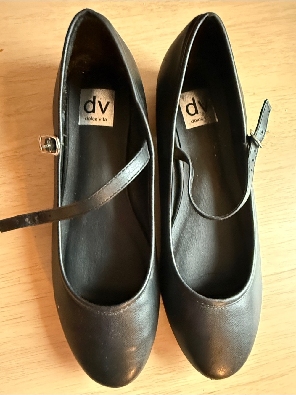 Dolce Vita Kids Black Mary Jane Strap Flats